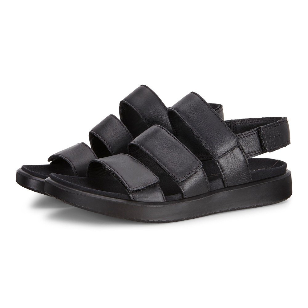 ECCO Womens Sandals Black - Flowt Flat - GLB-246053